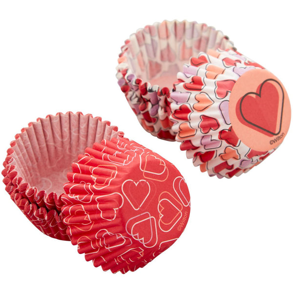 Mini Cápsulas Corazón Wilton 100u