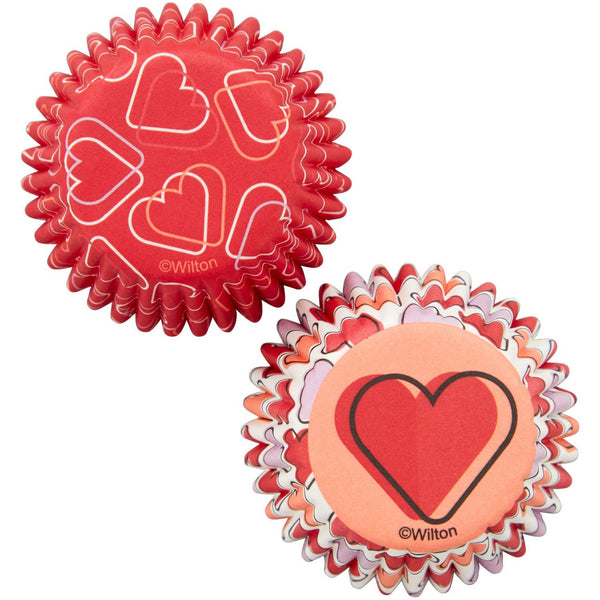 Mini Cápsulas Corazón Wilton 100u
