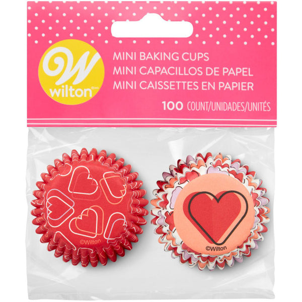 Mini Cápsulas Corazón Wilton 100u