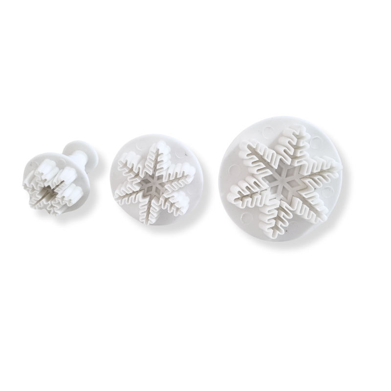 Set 3 Cortadores Copo De Nieve Con Expulsor