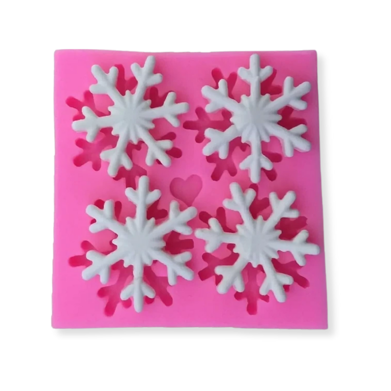 Molde Silicona Copos De Nieve