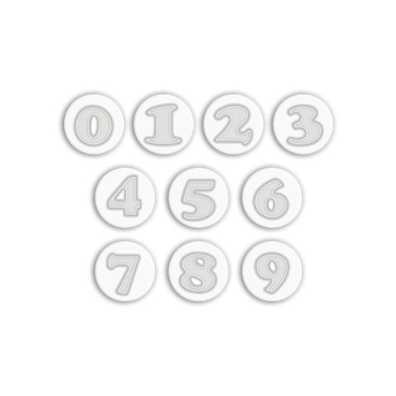 Set 10 Cortadores Números Con Expulsor