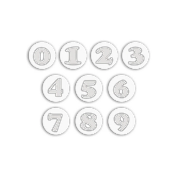 Set 10 Cortadores Números Con Expulsor