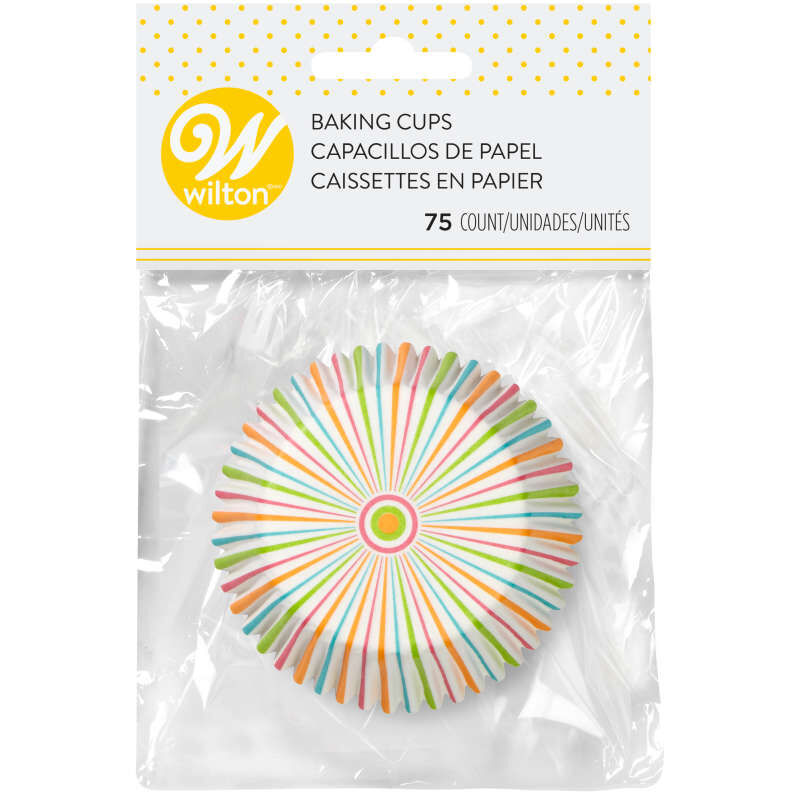 Cápsulas Rayas De Colores Wilton 75u