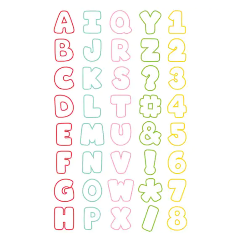 Set 40 Cortadores De Galletas Mini Letras y Números - Sweet Sugarbelle
