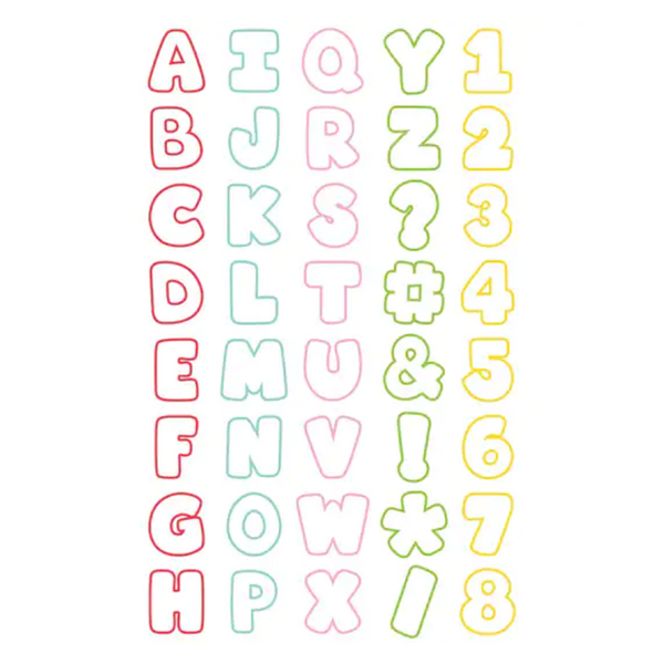 Set 40 Cortadores De Galletas Mini Letras y Números - Sweet Sugarbelle