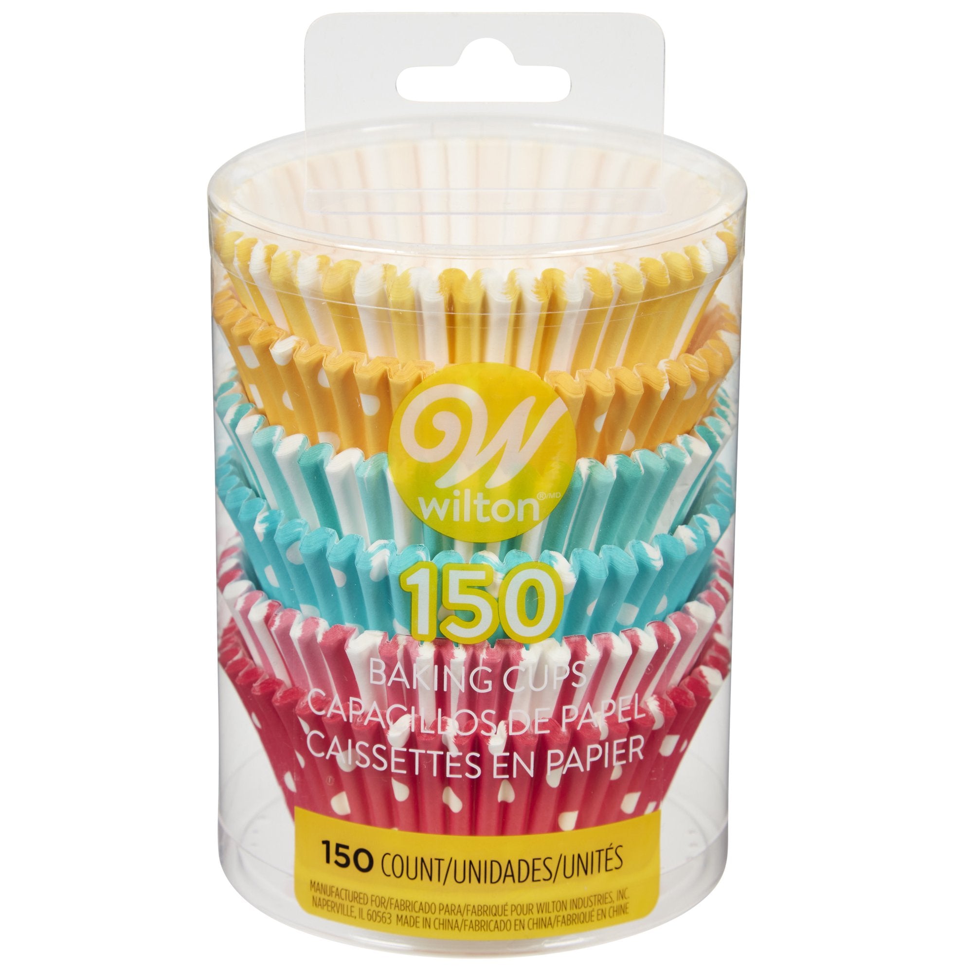 Cápsulas Rayas y Lunares Tricolor Wilton 150u