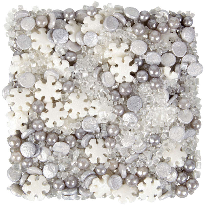 Sprinkles Mix Copos De Nieve Plateados Wilton 119 GR