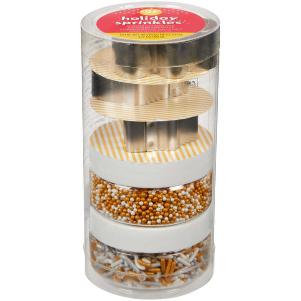 Set Cortadores Con Sprinkles Navideños Metálico Wilton