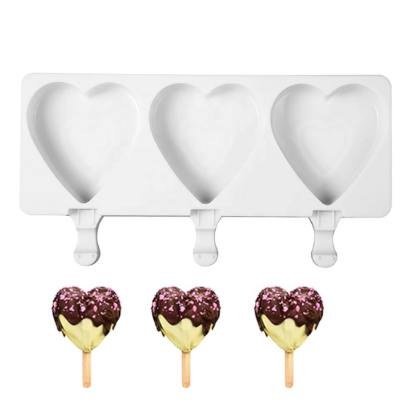 Molde Silicona Corazón Liso Para Paleta