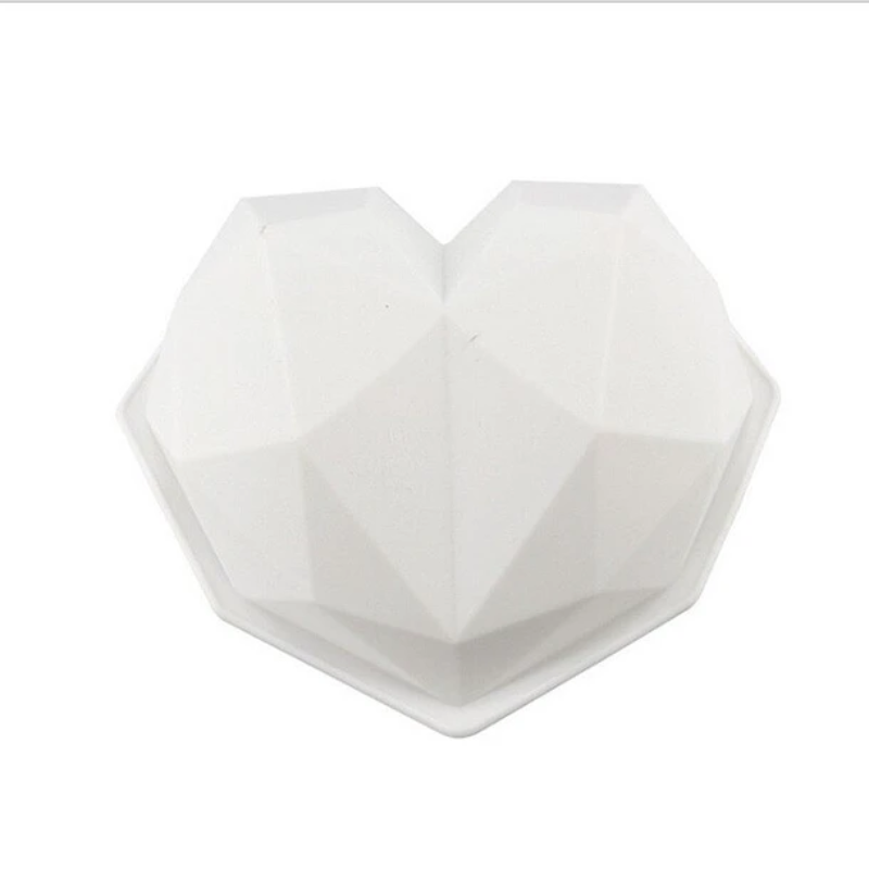 Molde Silicona Corazón Diamante Grande