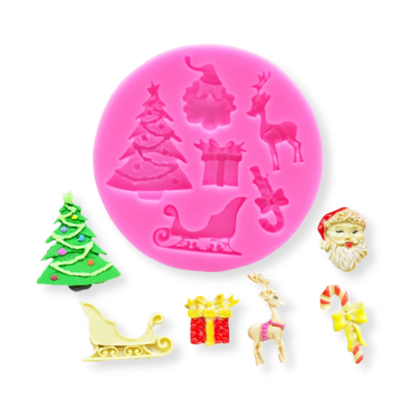 Molde Silicona Mix Navidad