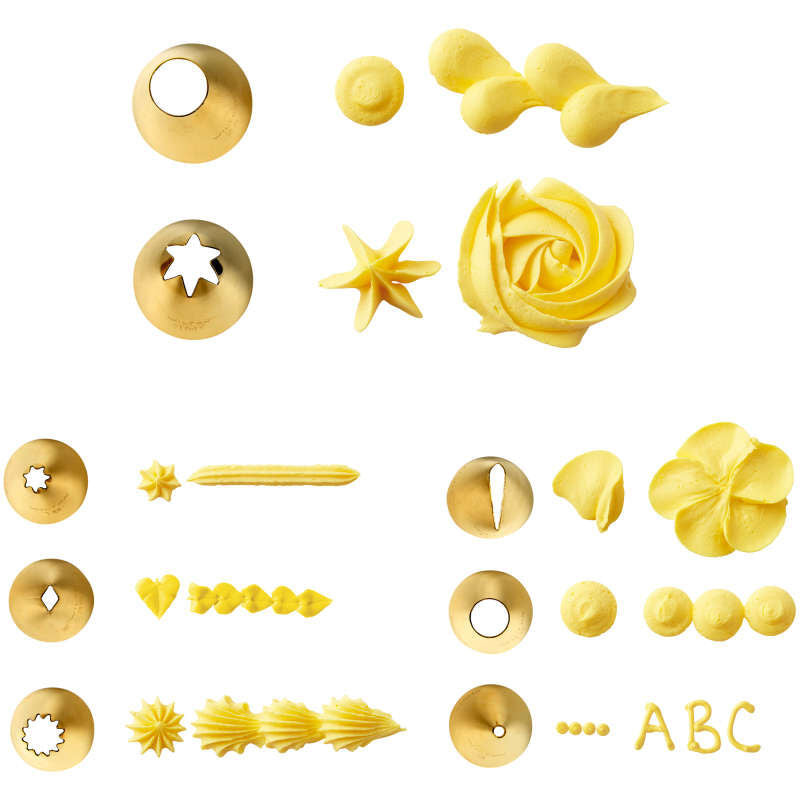 Set 17 Piezas Para Decorar Navy Blue Y Dorado - Wilton