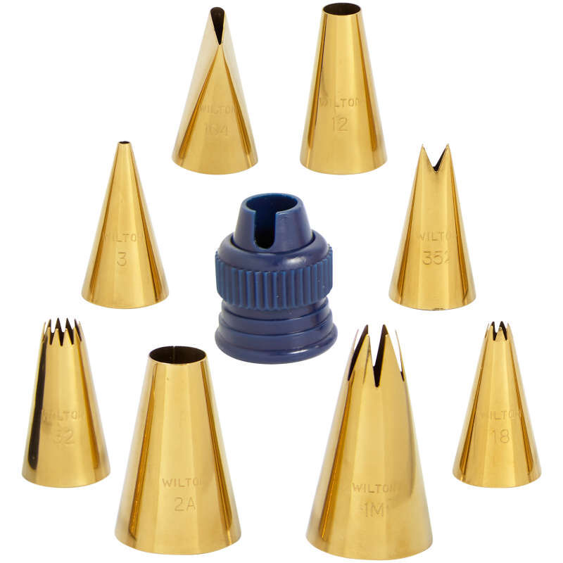 Set 17 Piezas Para Decorar Navy Blue Y Dorado - Wilton