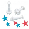 Set 3 Cortadores Estrellas Con Expulsor