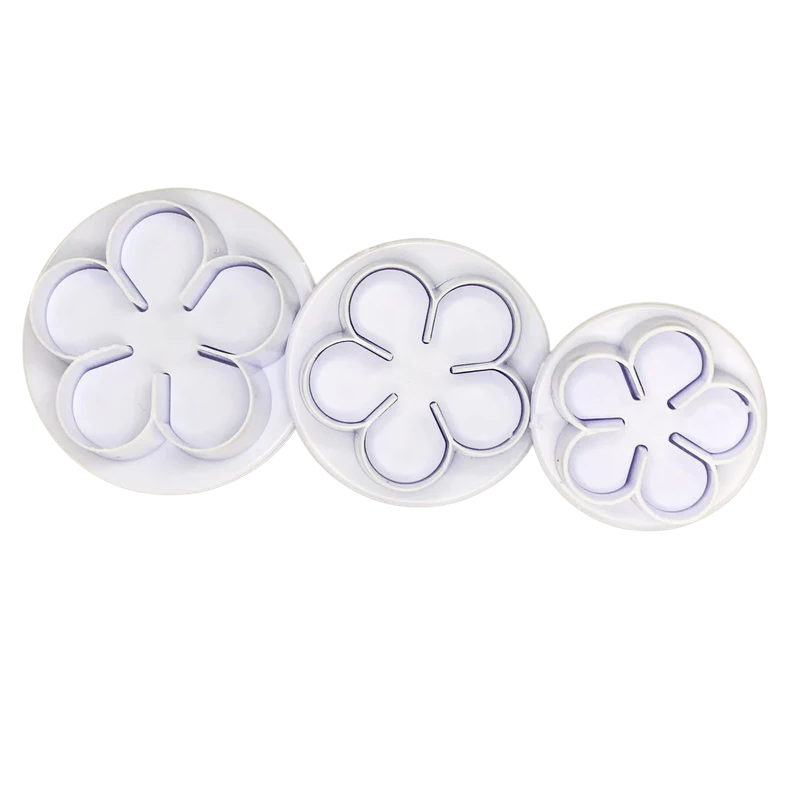 Set 3 Cortadores Flores Con Expulsor
