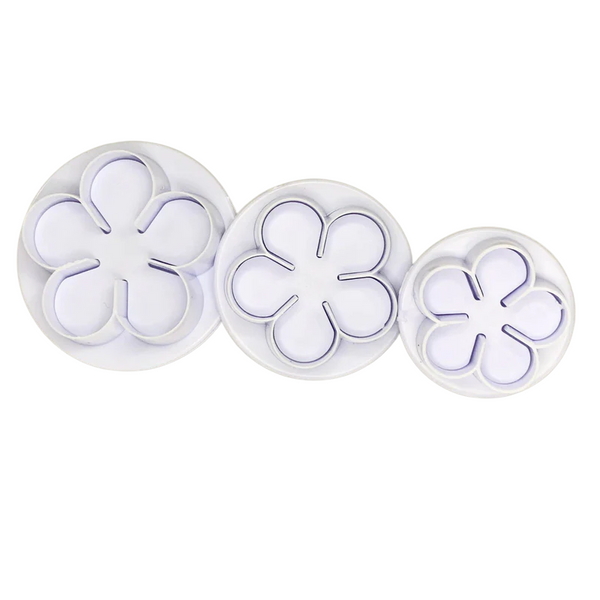 Set 3 Cortadores Flores Con Expulsor
