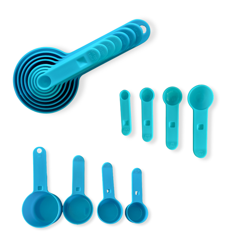 Set 8 Tazas Y Cucharas Medidoras