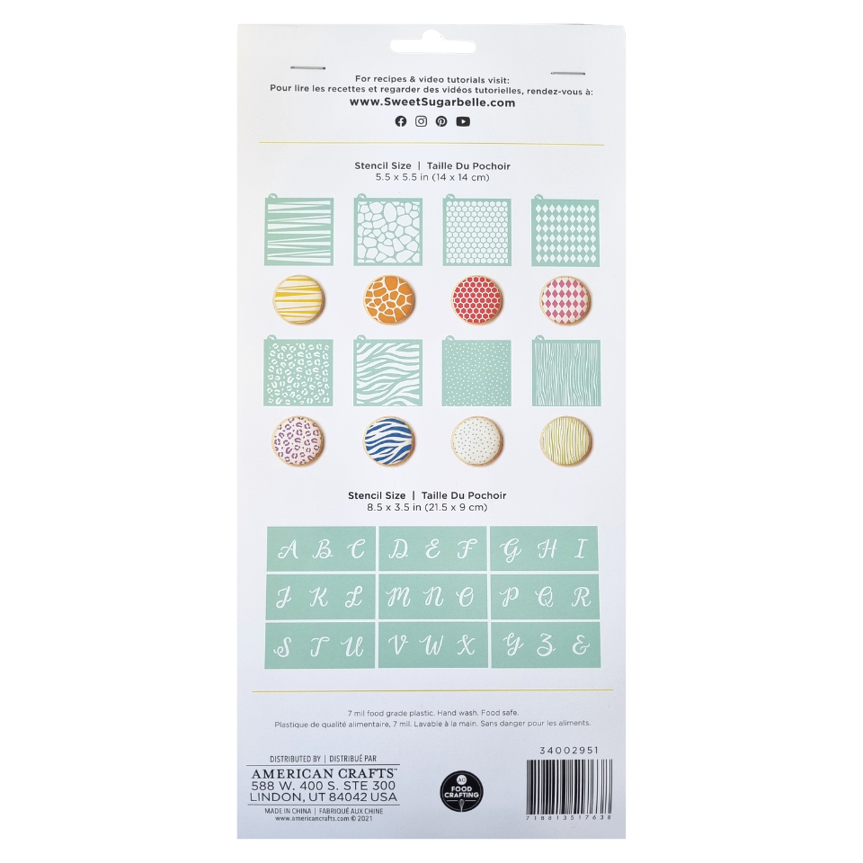 Set 17 Stencils Sweet Sugarbelle