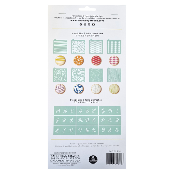 Set 17 Stencils Sweet Sugarbelle