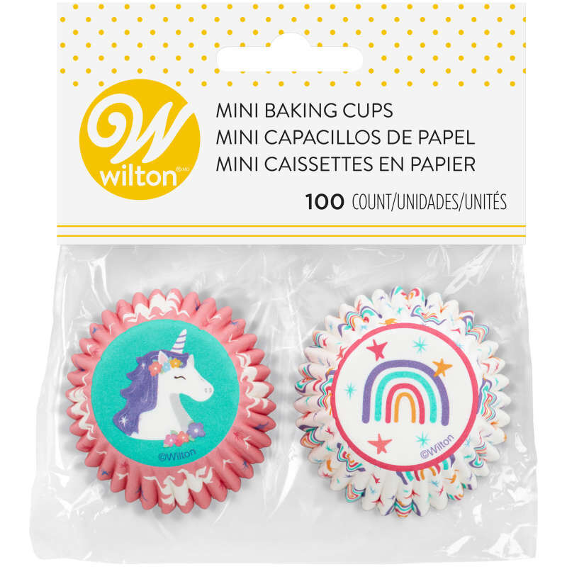 Mini Cápsulas Unicornios y Arcoíris Wilton 100u