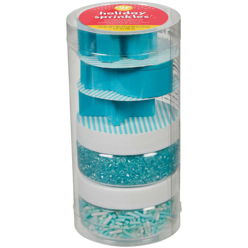 Set Cortadores Con Sprinkles Navideños Invierno Wilton