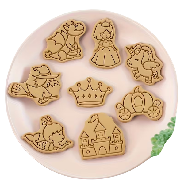 Set 8 Cortadores y Marcadores Princesas