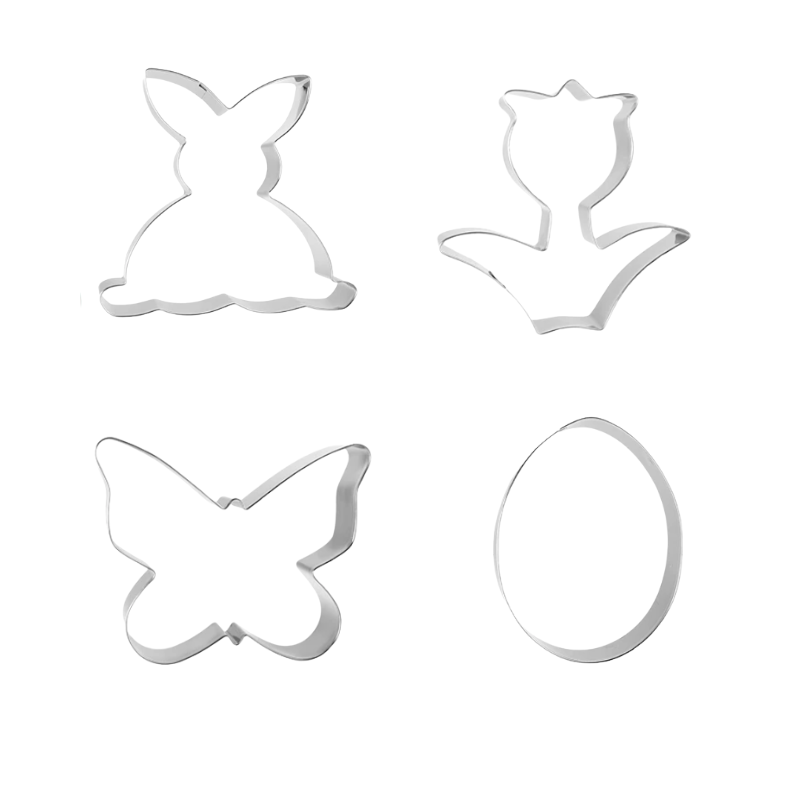 Set 4 Cortadores De Galletas Pascua 1