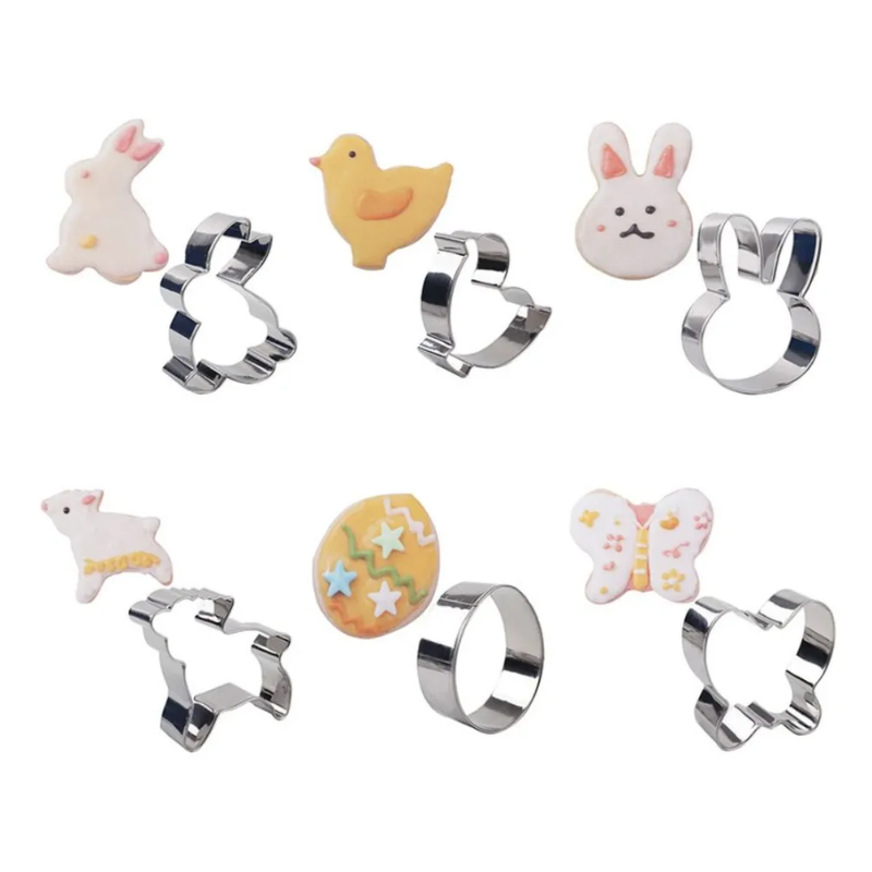 Set 6 Cortadores De Galletas Pascua