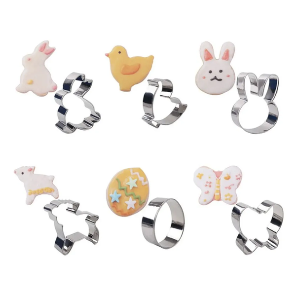 Set 6 Cortadores De Galletas Pascua