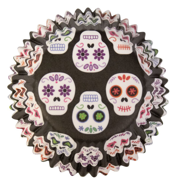 Cápsulas Halloween Calavera Wilton 24u