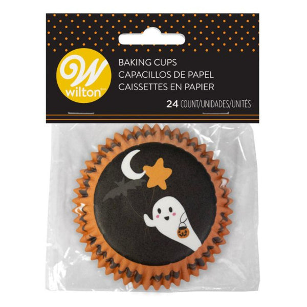 Cápsulas Halloween Fantasma Wilton 24u
