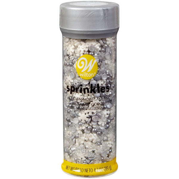 Sprinkles Mix Copos De Nieve Plateados Wilton 119 GR